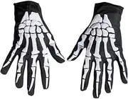 [SOESFOUFU] 1 Pair Motorcycle Gloves for Women Bicycle Accesories Punk Clothes for Men Costume Festival Accessory Full Finger Skeleton Gloves Halloween Party Prop Makeup Sock Props Miss Bone