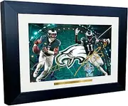 Kitbags & Lockers 12x8 A4 Jalen Hurts A J Brown Eagles 59 Winners Autographed Signed Photo Photograph Picture Frame American Football Poster Gift Celebration