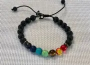 7 Chakra Healing Reiki Bracelet Energy Bead Natural Lava Stone Diffuser Bracelet