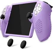 PlayVital Design for PS Portal Silicone Protective Case with Thumb Grips – Enhanced Grip Comfort | Anti-Slip 3D Studded Design | Full Protection | Perfect Fit - Mauve Purple