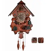 Handcrafted Cuckoo Clock with Dancing Figures: A Wall-Mounted Cuckoo Clock