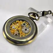 Pocket Watch Skeleton Retro Steampunk Luxurious Self-winding Mechanical