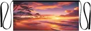 [Joitme] Tropical Sunset Orange Cooking Apron for Men, Bar Aprons for Men, Kitchen Aprons, Tropical Sunset Orange