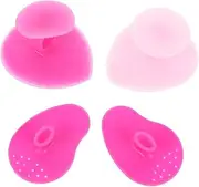 LALADEFIEE 4pcs Silicone Facial Brush Manual Face Cleansing Tool for Healthy Skin Durable and Stretchy Design Random Colors for Cleansing and Massaging Random Color