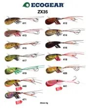 Brand New - Ecogear Tourn't Bream Sp Blade ZX-35 5.0g Shrimp Blade Fishing Lure