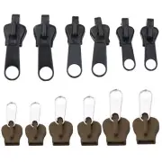 6/12 PCS Zipper Head Repair Sturdy Zip Fixer Heavy Duty Zipper Head Accessories