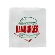 2 Square Glassine Hamburger Paper Bags 1000pc/pk