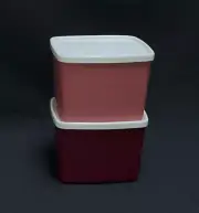✅ Brand New Tupperware 3 1/2-cup Square Round Medium Containers Set Of Two *