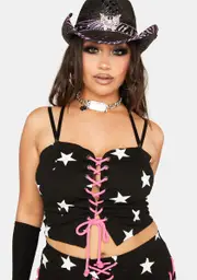 [HOROSCOPEZ] Plus Lights Camera Action Crop Top