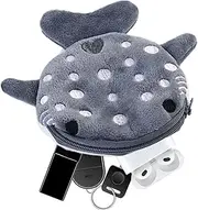 Cute Shark Wallet - Boys and Girls Earphone Storage Bag | Kids Cards Holder With Zipper for Embroidery Pattern Cartoon Shark Design by Foccar