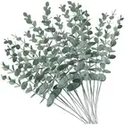 20Pcs Artificial Eucalyptus Stems Leaves Fake Gray Green Eucalyptuses Plant3111