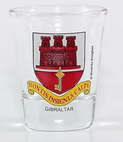 Gibraltar Coat Of Arms Shot Glass