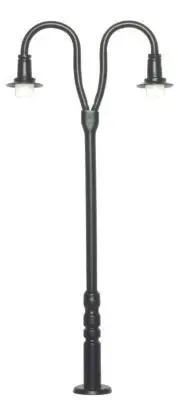 HO Scale Accessories - 6041 - H0 Platform lamp double, 2 LEDs warm-white