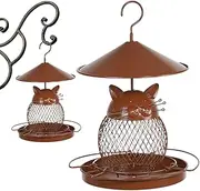 Wild Bird Feeder | Metal Mesh Bird Feeders for Outdoors | Weather-Resistant Finch Feeding Station for Outdoors Window Balcony Backyard Patio Yard Porch Deck Tree Wildlife