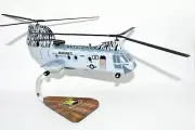 HMM-262 Flying Tigers CH-46 model, 1/38 (14") Scale, Mahogany, Phrog
