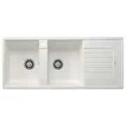 BLANCO White Silgranit ZIA 8S Double Left-Hand Bowl 528035