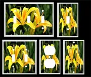 YELLOW DAY LILY LIGHT SWITCH COVER PLATE