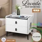 Levede Smart Bedside Table Side Drawer Phone Wireless Charging USB Port Speaker