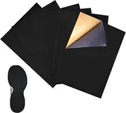 [HolyMaji] 6 Pieces Stick-on Faux Suede Soles for Dance Shoes, Friction-reducing to Easy Rotation and Sliding on Indoor Floors, Black, 12 x 8