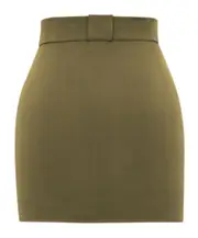 mini skirt in knit S,M Green
