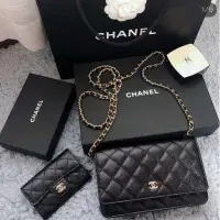 在飛比找Yahoo!奇摩拍賣優惠-Chanel WOC Wallet On Chain 荔枝紋