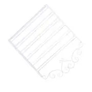 6 Tier Wall Rack Organizer Nail Display Shelf for Manicure Accessories White