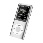 MP4 Player + 8GB SD Card MP3 Digital Video 1.8" LCD Music Video Media Player FM Radio Music Home-Silver