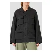 Replay Womens Military Boxy Fit Safari Jacket Black