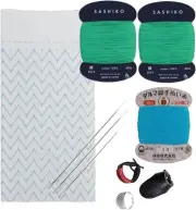 Hitomezashi Sashiko Kit – Premium Japanese Made Needle and Thread Kit