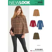 New Look Sewing Pattern 6586 N6586 Misses' Coat or Cape