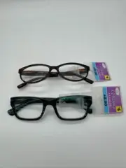 New 2 Pair Foster Grant EZ Reader Fashion Glasses +2.00 Miranda Del Tor