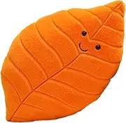 [TONGSONG] Soft Plush Orange Leaf Pillow - Stuffed Animal Plush Toy Plushies Home Decor for Lover on Birthday and Holiday