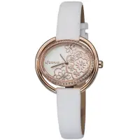 在飛比找Yahoo奇摩購物中心優惠-LICORNE力抗錶 花語鑲鑽優雅手錶 玫瑰金x白32mm