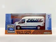 GREENLIGHT 2015 FORD TRANSIT POLICE WHITE/BLACK VAN 1:43 DIECAST NEW