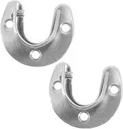 SOESFOUFU 2pcs Stainless Steel Bracket Closet Rod Brackets Heavy Duty Closet Brackets Closet Rod Socket Pergola Brackets Closet Rod Center Support Closet Rod Support Shower Rod Holder