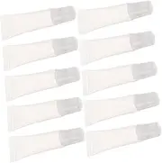 DINHEAROM 10Pcs Lip Gloss Tubes Refillable Squeeze Lipstick DIY Containers Lightweight and Portable for Travel and Personal Use
