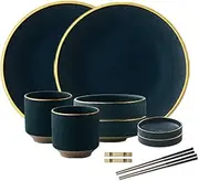 Luxury Phnom Penh Ceramic Dinner Set，12 Pieces, Service for 2 People