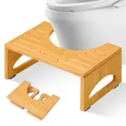 7inch Bamboo Toilet Stool Squat Adult Portable Squatting Poop Foot Bathroom