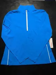 NWT WOMEN'S KINONA KEEP IT COVERED PULLOVER, SIZE: M, COLOR: AZURE BLUE (J557)