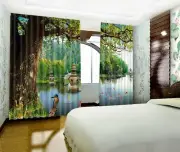 3D West Lake 42 Blockout Photo Curtain Print Curtains Drapes Fabric Window AU