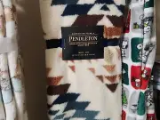 Pendleton Woolen Mills Sherpa Aztec Fleece Throw 50”x70” Multicolor Blanket NEW