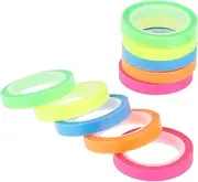 SHOWERORO 10 Rolls Note Tapes Highlight Tapes for Guided Reading Portable Page Markers Book Tabs for Annotating Office Products Long Highlighter Tapes