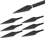 TOPARCHERY Arrowheads Broadheads: 6 Arrowheads 3D Arrowheads Hunting Arrowheads Broadhead for Carbon Arrows, Crossbow, Aluminum Arrows and Fiberglass Arrows in Archery