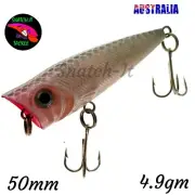 5 x WHITING POPPER FISHING LURES HARD BODY 50MM POPPERS BREAM FLATHEAD TOPWATER