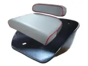 Grey Seat Pan & Cushion Kit for MF Tractors - Includes Backrest & Cushion