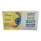 Disney Pyrex Stitch Glass Food Decorated Storage Bowl & Lid Set 8 Pieces NEW
