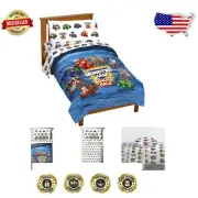 Super Soft Monster Jam 4-Piece Toddler Bedding Set - Includes Comforter & Sheets