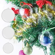 30pcs Christmas Ball Fillable Baubles Clear Ball Xmas Tree Decor Ornament