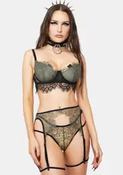 Olive Hypnotize Him Lace Lingerie Set