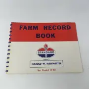 Vintage 1954 Unused Standard Oil Farm Record Book Kiesewetter